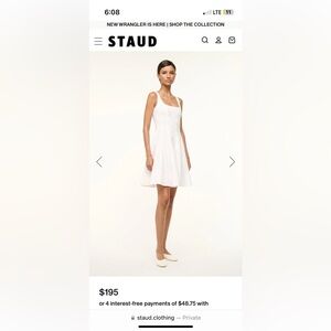 Staud mini wells dress white